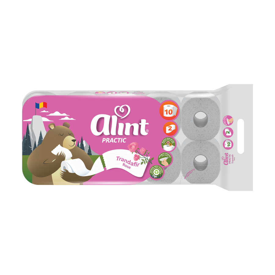 Alint Practic Rose — toaletní papír 2vrstvý, 10 rolí