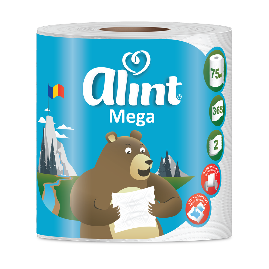 Alint Mega — kuchyňské utěrky 2vrstvé, 1 role