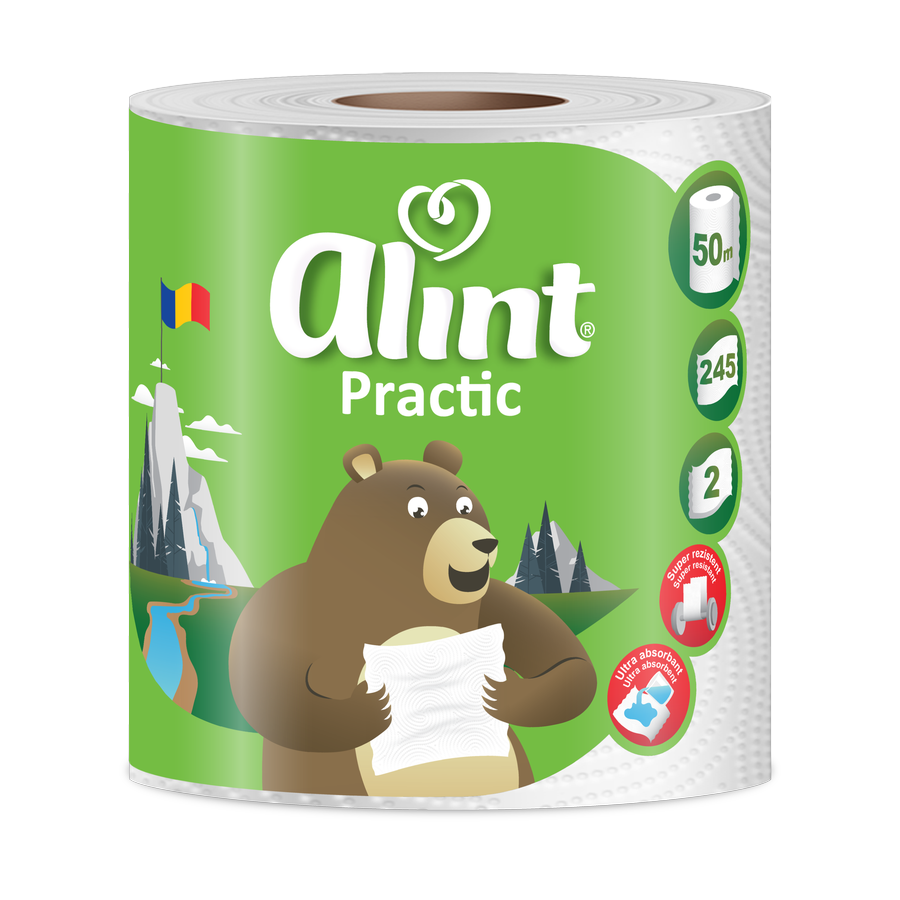 Alint Practic — kuchyňské utěrky 2vrstvé, 1 role